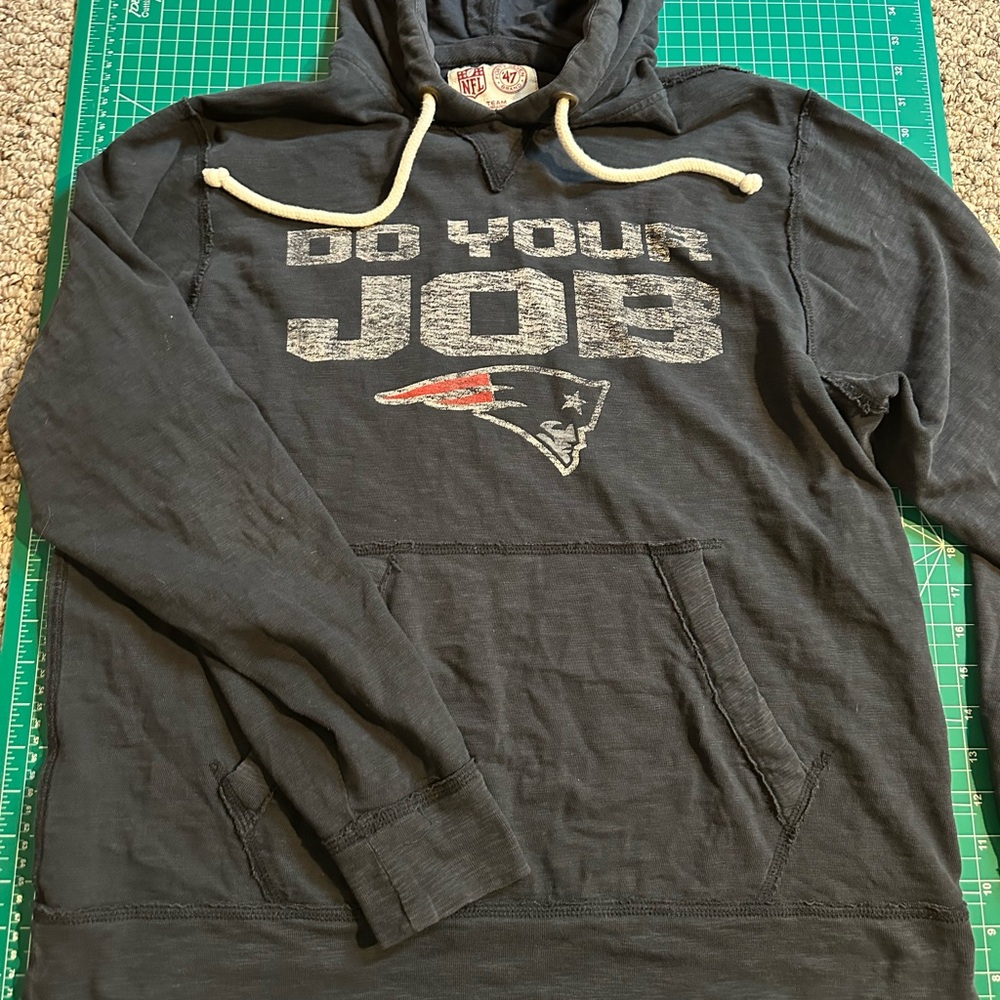 '47 Brand New England Patriots Do Your Job Pullover Hoodie - Black